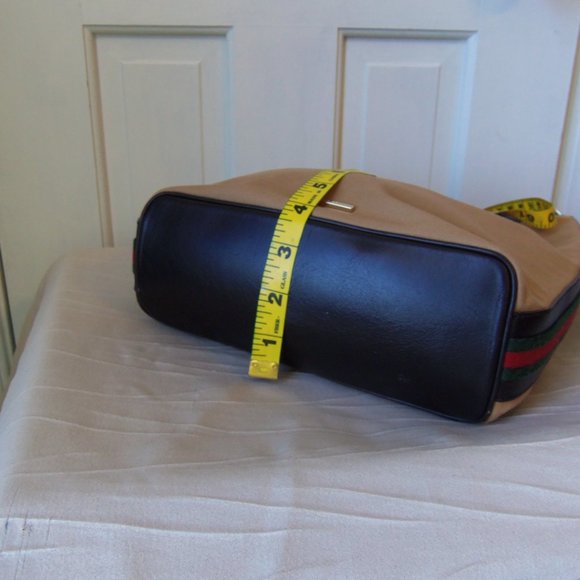 Gucci Sherry Line Shoulder Bag Canvas Leather - Picture 16 of 16